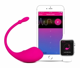 Виброяйцо со смарт-приложением и подключением к вебкам-чатам - Lovense Lush Bullet Vibrator, 18х3,4 см